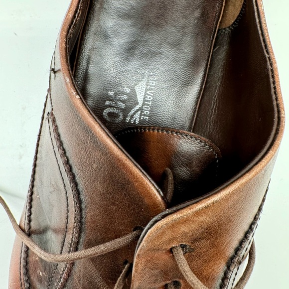Salvatore Ferragamo derby shoes 10 1/2 EE - Picture 5 of 7
